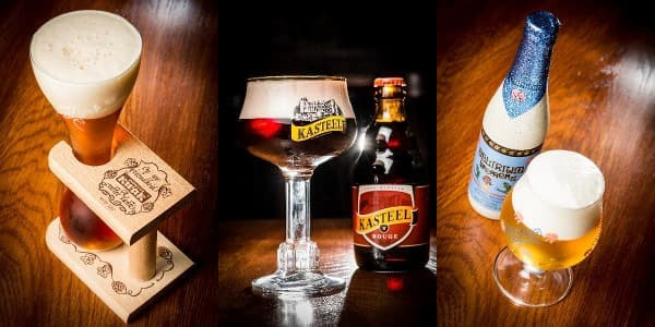 belgické pivo kasteel kwak a delirium 